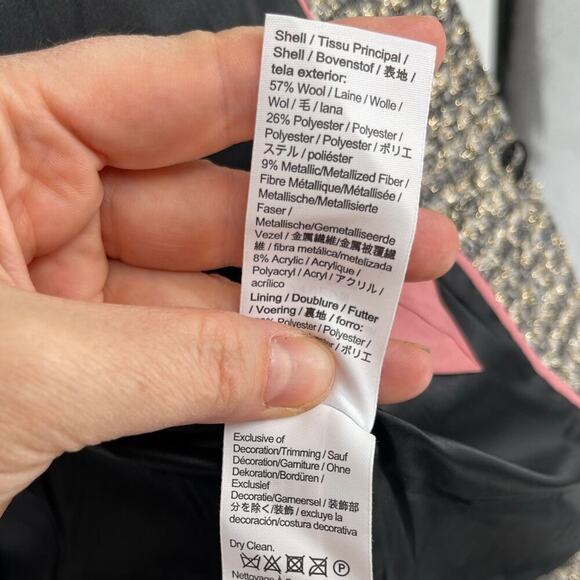 J. Crew Collection Metallic Gray Silver Louisa Lady Jacket Tinsel Tweed size 8 - Picture 11 of 11